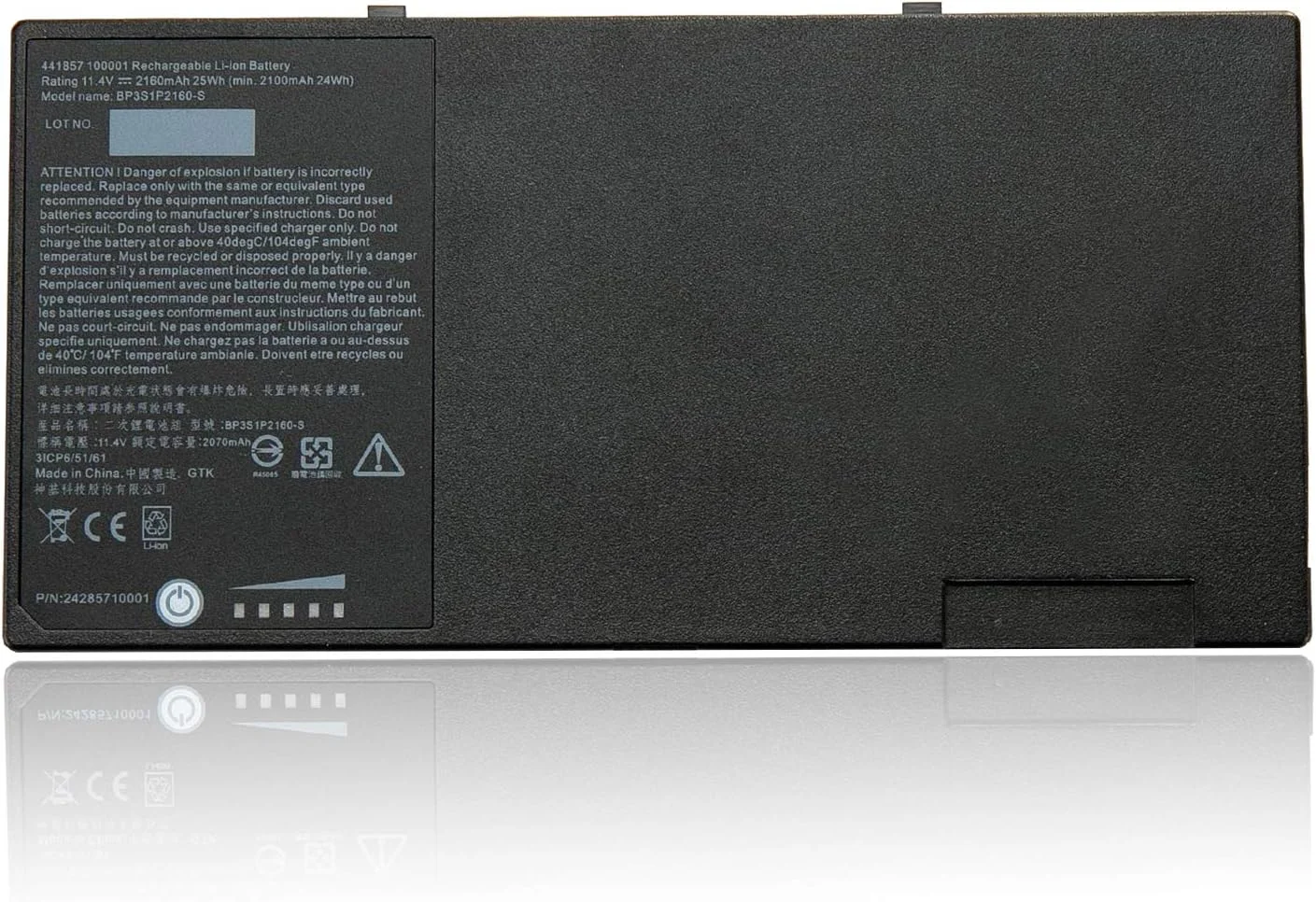 باتری لپ تاپ جایگزین BP3S1P2160 F110 11.4V 25Wh 2160mAh سازگار با تبلت Getac F110 مدل BP3S1P2160-S 441857100001 3ICP6/51/61 باتری لپ تاپ جایگزین BP3S1P2160 F110 11.4V 25Wh 2160mAh سازگار با تبلت Getac F110 مدل BP3S1P2160-S 441857100001 3ICP6/51/61