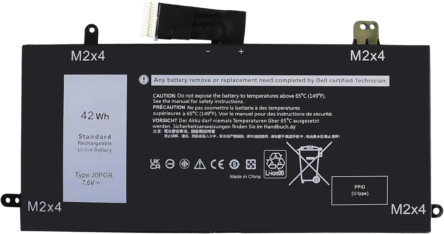 باتری لپ تاپ 42Wh J0PGR جایگزین برای Dell Latitude 12 5290 5285 2-in-1 سری T17G T17G001 T17G002 0J0PGR FTH6F 0FTH6F 0RDYCT RDYCT 1WND8 X16TW 0X16TW FTG78 7.6V با عملکرد بالا باتری لپ تاپ 42Wh J0PGR جایگزین برای Dell Latitude 12 5290 5285 2-in-1 سری T17G T17G001 T17G002 0J0PGR FTH6F 0FTH6F 0RDYCT RDYCT 1WND8 X16TW 0X16TW FTG78 7.6V با عملکرد بالا