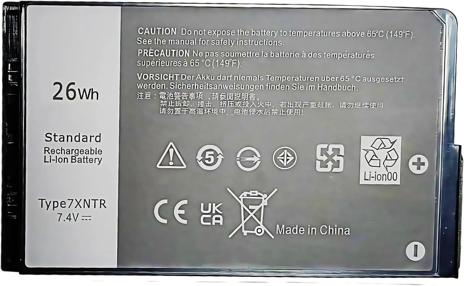 باتری لپ تاپ 26Wh جایگزین برای Dell Latitude 12 7202 7212 Rugged Extreme Tablet Series Notebook J7HTX 07XNTR FH8RW 0FH8RW 7.4V 3420mAh با عملکرد بالا باتری لپ تاپ 26Wh جایگزین برای Dell Latitude 12 7202 7212 Rugged Extreme Tablet Series Notebook J7HTX 07XNTR FH8RW 0FH8RW 7.4V 3420mAh با عملکرد بالا