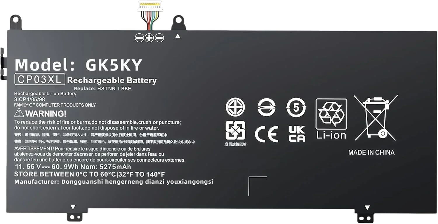 باتری لپ تاپ جایگزین CP03XL 60.9Wh برای Hp Spectre X360 کانورتیبل 3-ae 13-ae0xx 13-ae000 13-ae013dx 13-ae049ng 13-ae001ng 929066-421 HSTNN-LB8E CPO3XL CP03060XL با عملکرد بالا باتری لپ تاپ جایگزین CP03XL 60.9Wh برای Hp Spectre X360 کانورتیبل 3-ae 13-ae0xx 13-ae000 13-ae013dx 13-ae049ng 13-ae001ng 929066-421 HSTNN-LB8E CPO3XL CP03060XL با عملکرد بالا