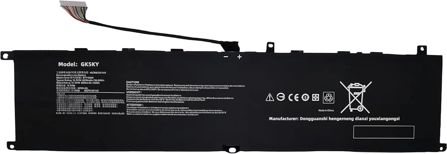 باتری لپ تاپ 99.99Wh BTY-M6M جایگزین برای MSI GS66 Stealth 10SE 10SF 11UE 11UH GE66 Raider 10UG 11UG GE76 برای Raider 11UE 11UG GE76 برای Dragon Tiamat 11UH WS66 10TM 11UMT 11UKT با عملکرد بالا