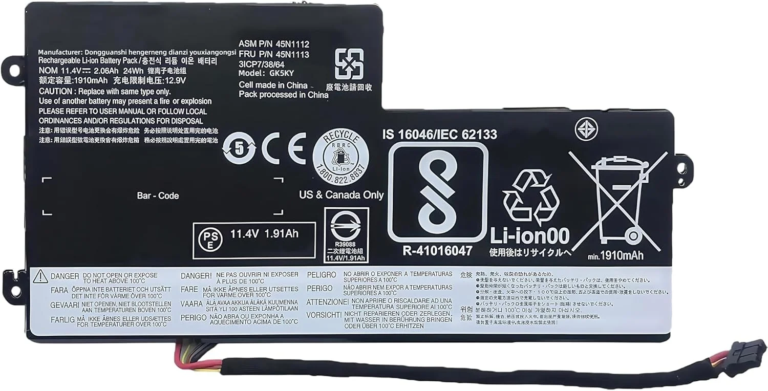 باتری لپ تاپ جایگزین 24WH 45N1112 45N1113 برای لنوو ThinkPad T440 T450 T450S T460 X240 X240S X250 X260 A275 سری 45N1111 01AV459 45N1109 45N1773 45N1108 L16M3P71 11.4V با عملکرد بالا باتری لپ تاپ جایگزین 24WH 45N1112 45N1113 برای لنوو ThinkPad T440 T450 T450S T460 X240 X240S X250 X260 A275 سری 45N1111 01AV459 45N1109 45N1773 45N1108 L16M3P71 11.4V با عملکرد بالا