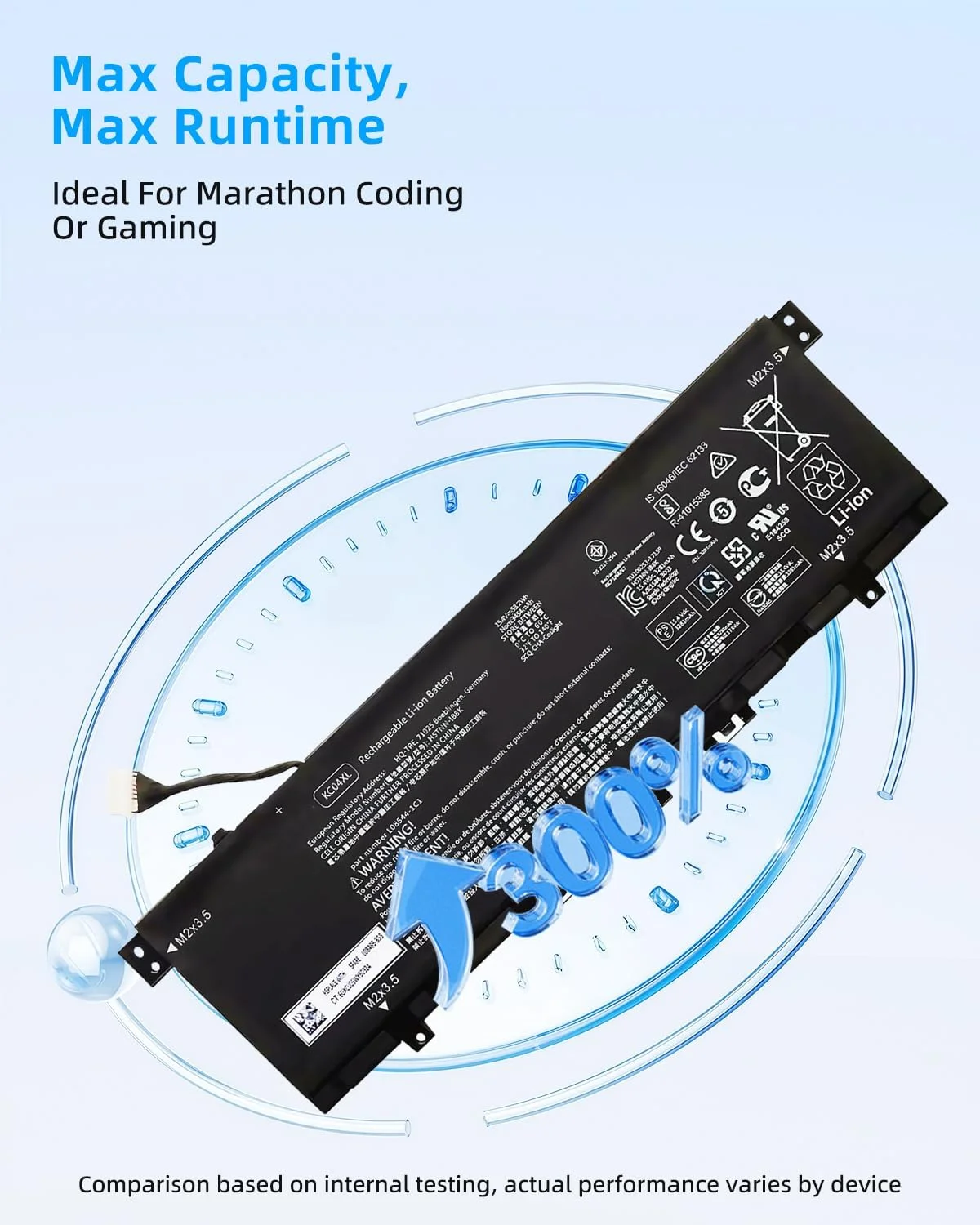 باتری لپ تاپ 53.2Wh KC04XL L08496-855 برای HP Envy X360 13-AG 13-AH 13-AQ 13-AR 13M-AG 13-aq0xxx 13-aq1xxx 13-aq0044nr 13-ah0051wm 13-ah1025cl 13-ag0001la 13m-ag0001dx KC04053XL با عملکرد بالا