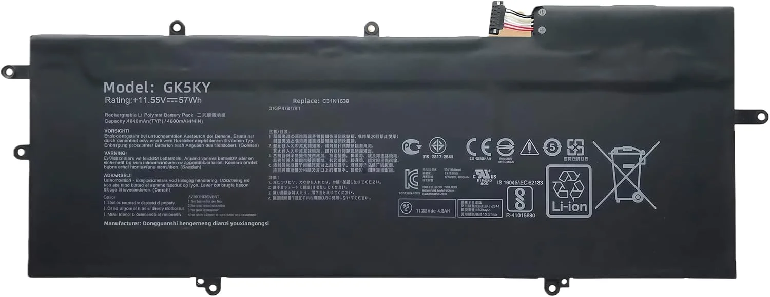 باتری لپ تاپ 57Wh C31N1538 C31PQ9H 0B200-02080000 جایگزین برای ایسوس ZenBook Q324UAK UX360UA UX360UAK UX306UA UX360UA-C4010T UX360UA-DQ143T UX360UA-C4132T UX360UA-1A سری با عملکرد بالا باتری لپ تاپ 57Wh C31N1538 C31PQ9H 0B200-02080000 جایگزین برای ایسوس ZenBook Q324UAK UX360UA UX360UAK UX306UA UX360UA-C4010T UX360UA-DQ143T UX360UA-C4132T UX360UA-1A سری با عملکرد بالا