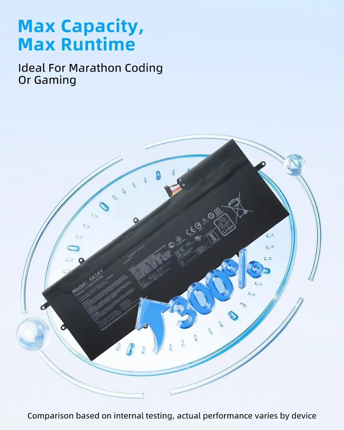 باتری لپ تاپ 57Wh C31N1538 C31PQ9H 0B200-02080000 جایگزین برای ایسوس ZenBook Q324UAK UX360UA UX360UAK UX306UA UX360UA-C4010T UX360UA-DQ143T UX360UA-C4132T UX360UA-1A سری با عملکرد بالا