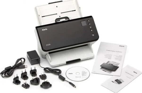 اسکنر اسناد Kodak Alaris 1025170 E1025، تا 25 صفحه در دقیقه رنگی/سیاه و سفید، سادگی تک دکمه ای از طریق فناوری Alaris Smart Touch | 1025170