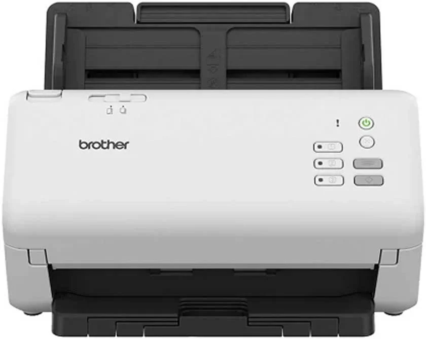 اسکنر Brother ADS-4300N، دارای ADF با ظرفیت 80 برگ، سرعت اسکن 40 صفحه در دقیقه (یک رو) / 80 تصویر در دقیقه (دو رو)، رزولوشن 600 DPI، سیاه و سفید | 5WDE0600173