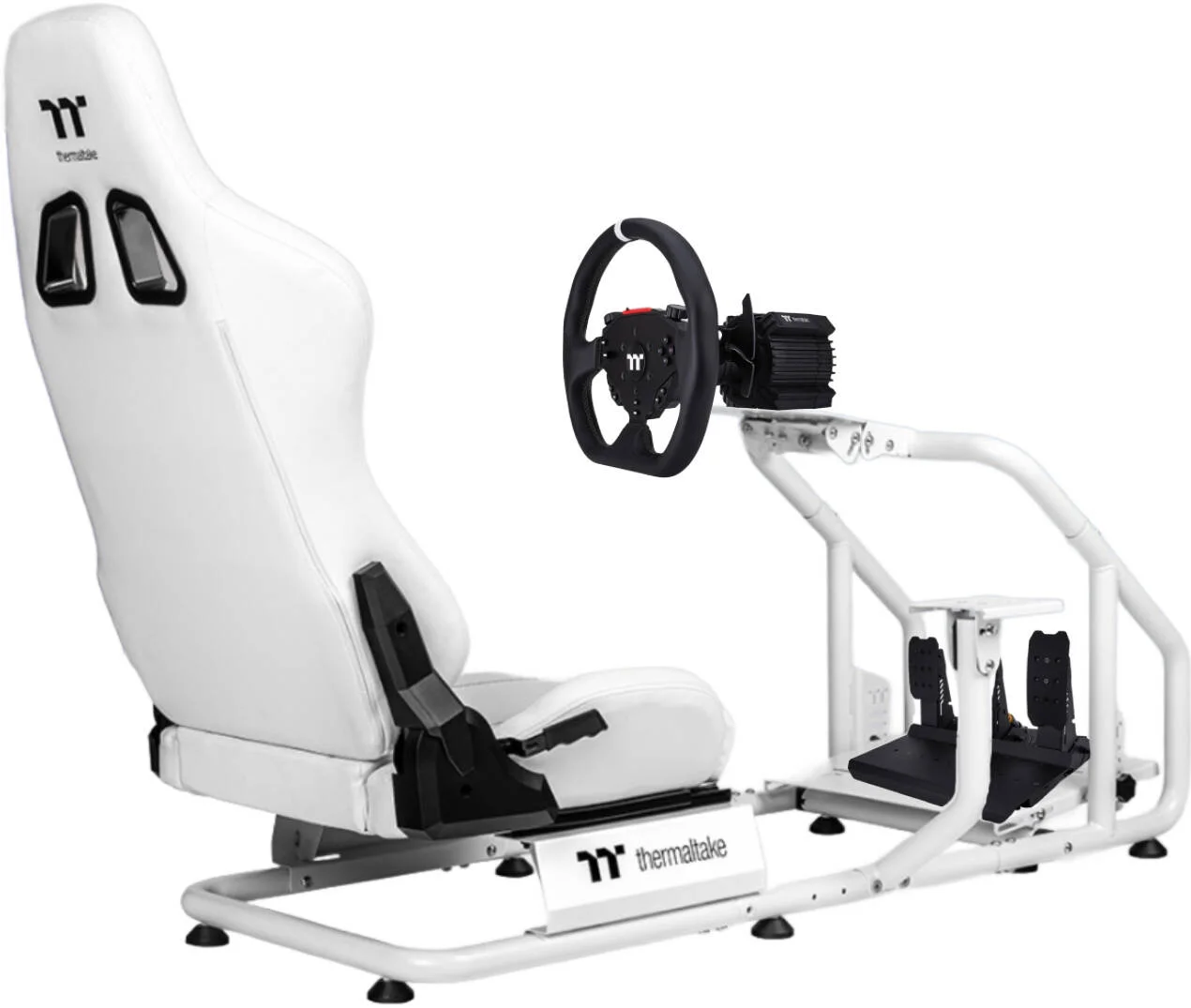 مجموعه شبیه ساز مسابقه ترمالتیک Direct Drive - کابین خلبان شبیه ساز مسابقه GR300 Snow + فرمان مسابقه Direct Drive G6 به همراه پدال