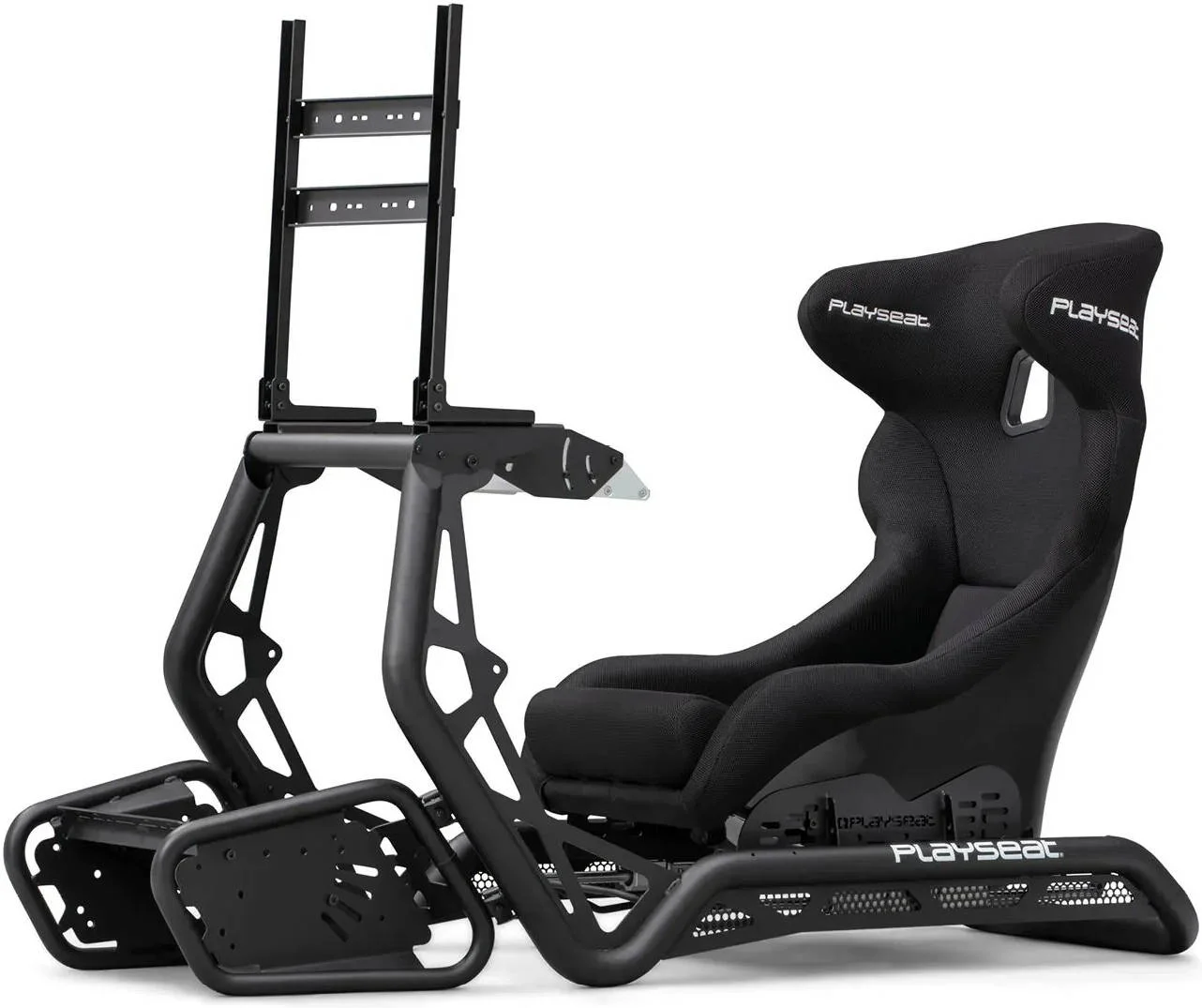 صندلی مسابقه پلی‌سیت مدل Sensation PRO، جنس ActiFit مشکی، کاملاً قابل تنظیم، حداکثر ظرفیت وزن 120 کیلوگرم، سازگار با اکثر فرمان‌ها و پدال‌ها و سیستم‌های بازی، Actifit-مشکی | RSP00110