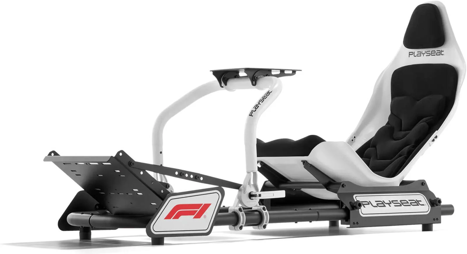 صندلی مسابقه ای فرمول اینستینکت پلی سیت نسخه F1، سیستم تنظیم سریع X-Adapt، صفحه پدال قابل تنظیم، حداکثر قد راننده 220 سانتی متر، حداکثر وزن راننده 163 کیلوگرم، راحتی ModufoamTM، سفید | FO.00334
