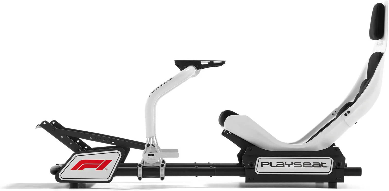 صندلی مسابقه ای فرمول اینستینکت پلی سیت نسخه F1، سیستم تنظیم سریع X-Adapt، صفحه پدال قابل تنظیم، حداکثر قد راننده 220 سانتی متر، حداکثر وزن راننده 163 کیلوگرم، راحتی ModufoamTM، سفید | FO.00334