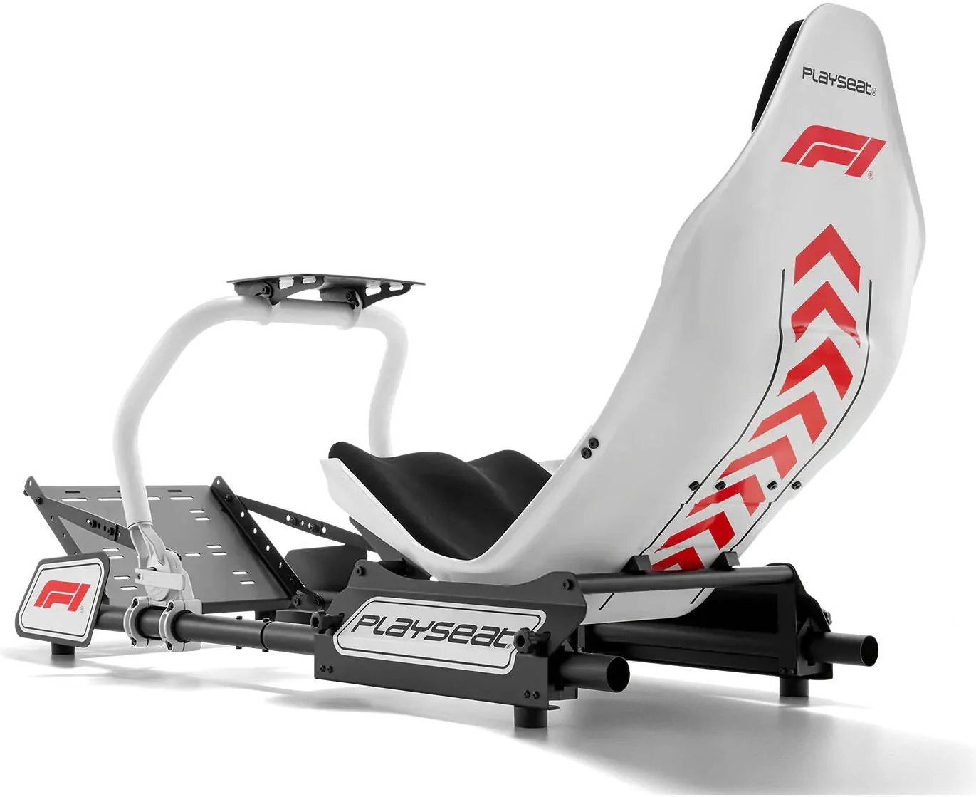 صندلی مسابقه ای فرمول اینستینکت پلی سیت نسخه F1، سیستم تنظیم سریع X-Adapt، صفحه پدال قابل تنظیم، حداکثر قد راننده 220 سانتی متر، حداکثر وزن راننده 163 کیلوگرم، راحتی ModufoamTM، سفید | FO.00334