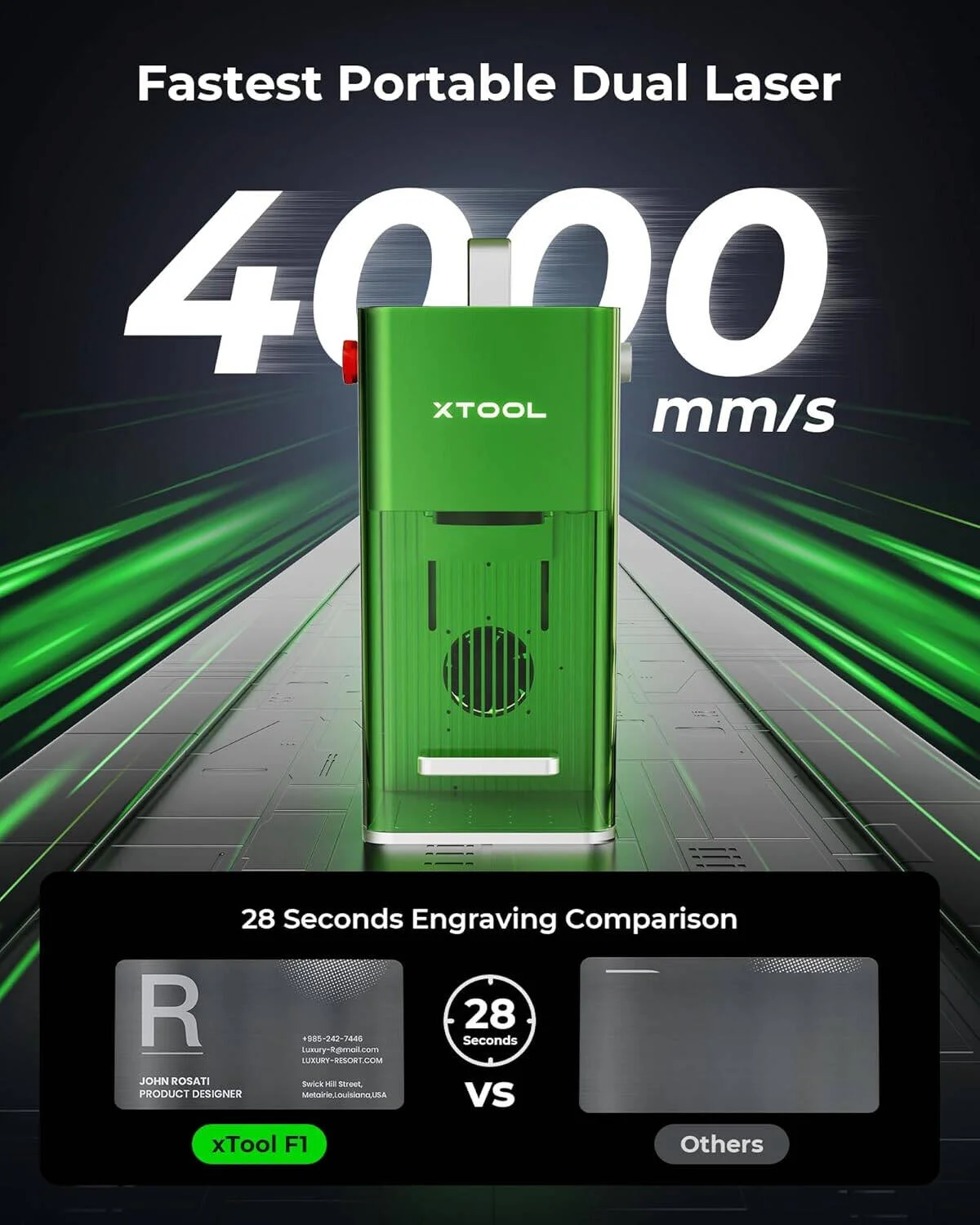 بسته نرم افزاری لوکس xTool F1 2-در-1 لیزر دوگانه و حکاکی مادون قرمز با افزونه اسلاید، افزونه چرخشی و تصفیه کننده دود، حکاکی لیزری فیبر قابل حمل با سرعت رعد و برق برای فلز چوب | F1-DLX-BNDL بسته نرم افزاری لوکس xTool F1 2-در-1 لیزر دوگانه و حکاکی مادون قرمز با افزونه اسلاید، افزونه چرخشی و تصفیه کننده دود، حکاکی لیزری فیبر قابل حمل با سرعت رعد و برق برای فلز چوب | F1-DLX-BNDL