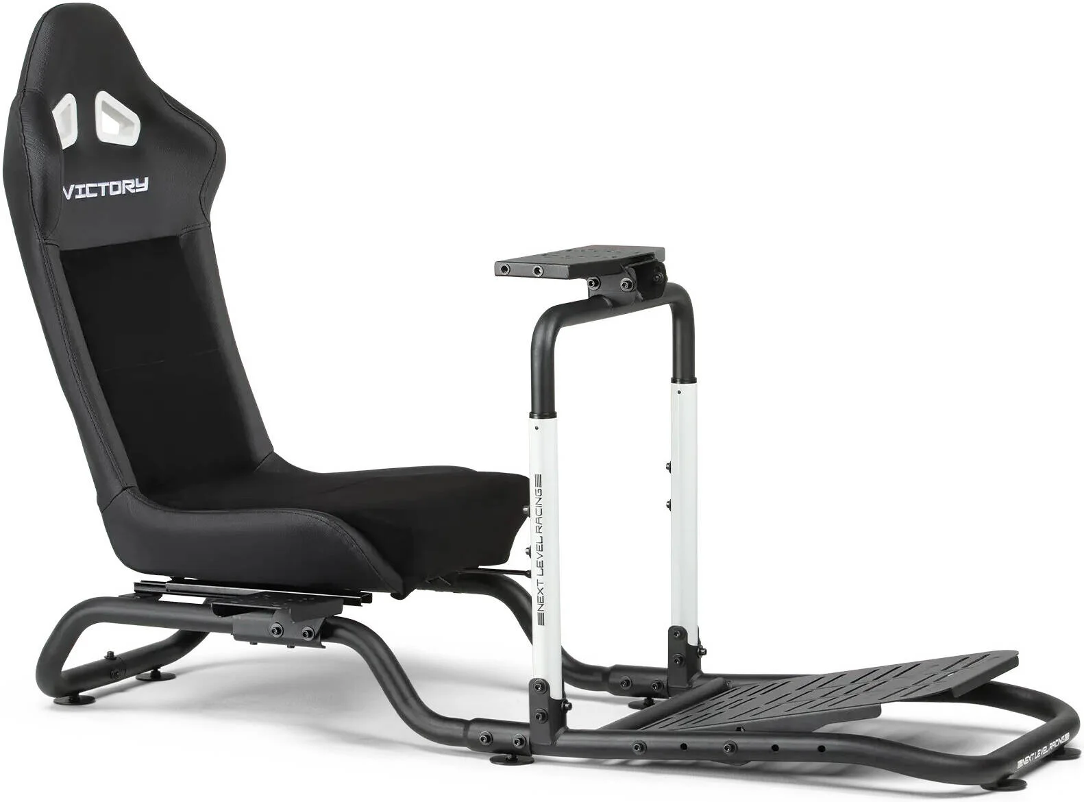 کاکپیت مسابقه ای Next Level Racing Victory، صندلی مسابقه ای چرم PU و جیر، پشتیبانی از ویل بیس تا 10 N.m، مسابقات شبیه ساز GT، مشکی | NLR-S042