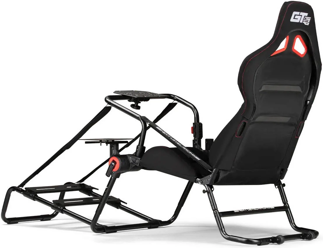 کاکپیت مسابقه ای تاشو و قابل حمل Next Level Racing GTLite Pro، طراحی شده برای فرمان های Direct Drive تا 13 نیوتن متر، دارای پشتیبانی از شیفتر، پشتی فوم دار، مشکی | NLR-S031