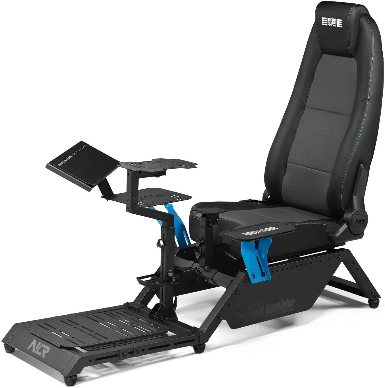 کاکپیت شبیه ساز پرواز Next Level Racing نسخه Microsoft Flight Simulator، ظرفیت وزنی تا 150 کیلوگرم، چرم PU درجه یک، پشتیبانی کمری قابل تنظیم یکپارچه، مشکی | NLR-S044B