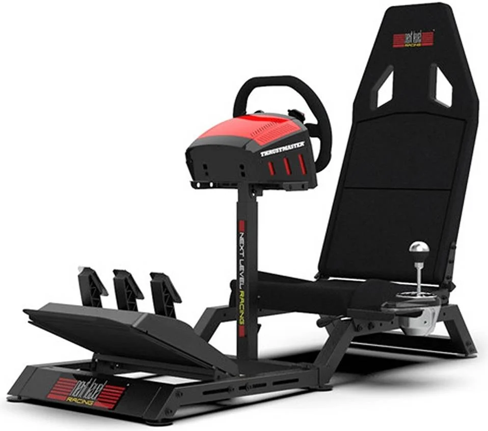 کاکپیت مسابقه ای Next Level Racing Challenger، دارای جایگاه دسته دنده، لغزنده صندلی، صندلی تکیه گاه دار، تنظیم زاویه فرمان، صفحه پدال محکم، قاب فولادی کربنی، مشکی | NLR-S016