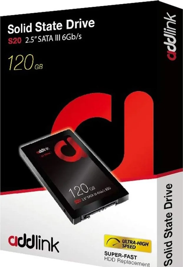 حافظه اس اس دی داخلی Addlink S20 3D Nand با ظرفیت 120 گیگابایت، رابط SATA III 6Gb/s، سایز 2.5 اینچ/7 میلی‌متر، سرعت خواندن 510MB/s و نوشتن 400MB/s - 3D NAND 120GB | ad120GBS20S3S