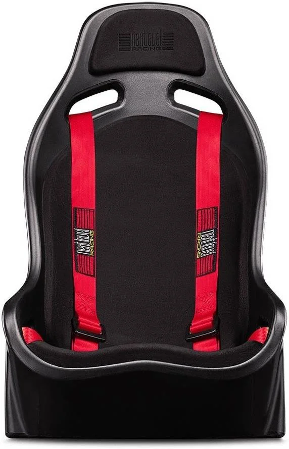 صندلی مسابقه شبیه ساز Next Level Racing Elite ES1، پلیمر قالب گیری شده چرخشی پنج محوره، فوم قالب گیری شده PU، روکش جیر ممتاز، مشکی/قرمز | NLR-E011