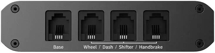 هاب یونیورسال MOZA، سیستم منبع تغذیه دوگانه، بدنه آلومینیومی درجه هوانوردی، 4 پورت ورودی، 3 پورت توسعه، پورت پدال، مشکی | RS050
