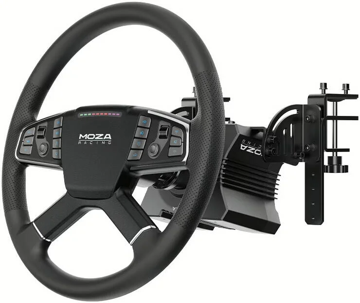 بسته MOZA R5 Truck، سیستم Direct Drive، حداکثر گشتاور 5.5 نیوتن متر، جنس رینگ فرمان آلومینیوم درجه یک هوافضا، فرمان 400 میلی متری، پدال های SR-P Lite، مشکی | R5-Truck-Bundle بسته MOZA R5 Truck، سیستم Direct Drive، حداکثر گشتاور 5.5 نیوتن متر، جنس رینگ فرمان آلومینیوم درجه یک هوافضا، فرمان 400 میلی متری، پدال های SR-P Lite، مشکی | R5-Truck-Bundle
