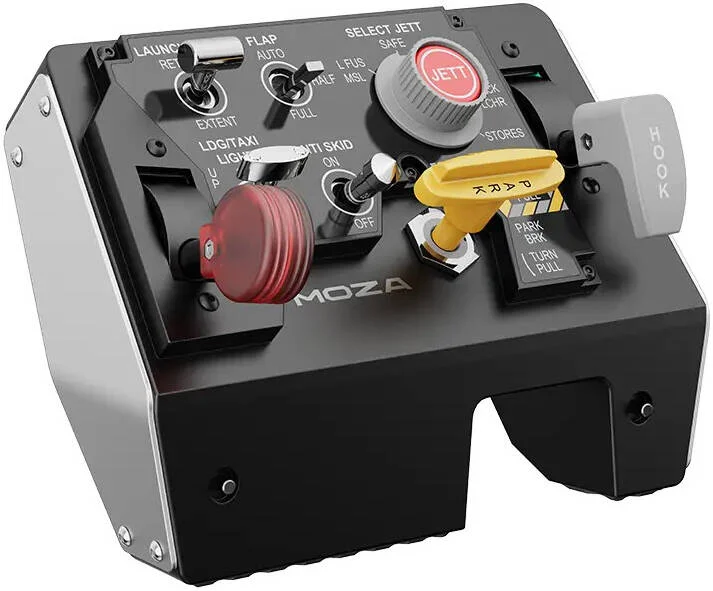 پنل MOZA MTLP، اهرم ترمز چند منظوره، چراغ های پنل قابل برنامه ریزی، 25 سیگنال سوئیچ، سنسور هال با دقت بالا، ساختار با استحکام بالا، سازگاری ماژولار | پنل MTLP