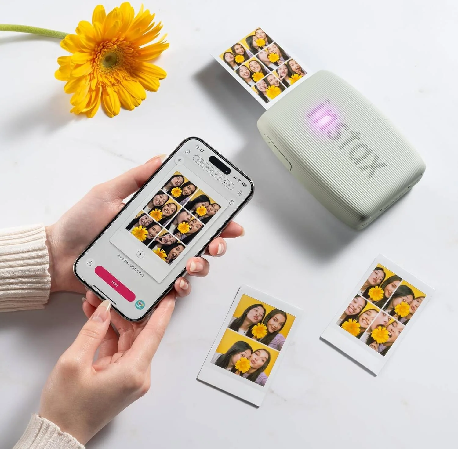 چاپگر عکس گوشی هوشمند فوجی فیلم instax mini LINK 3، سبز مریم گلی