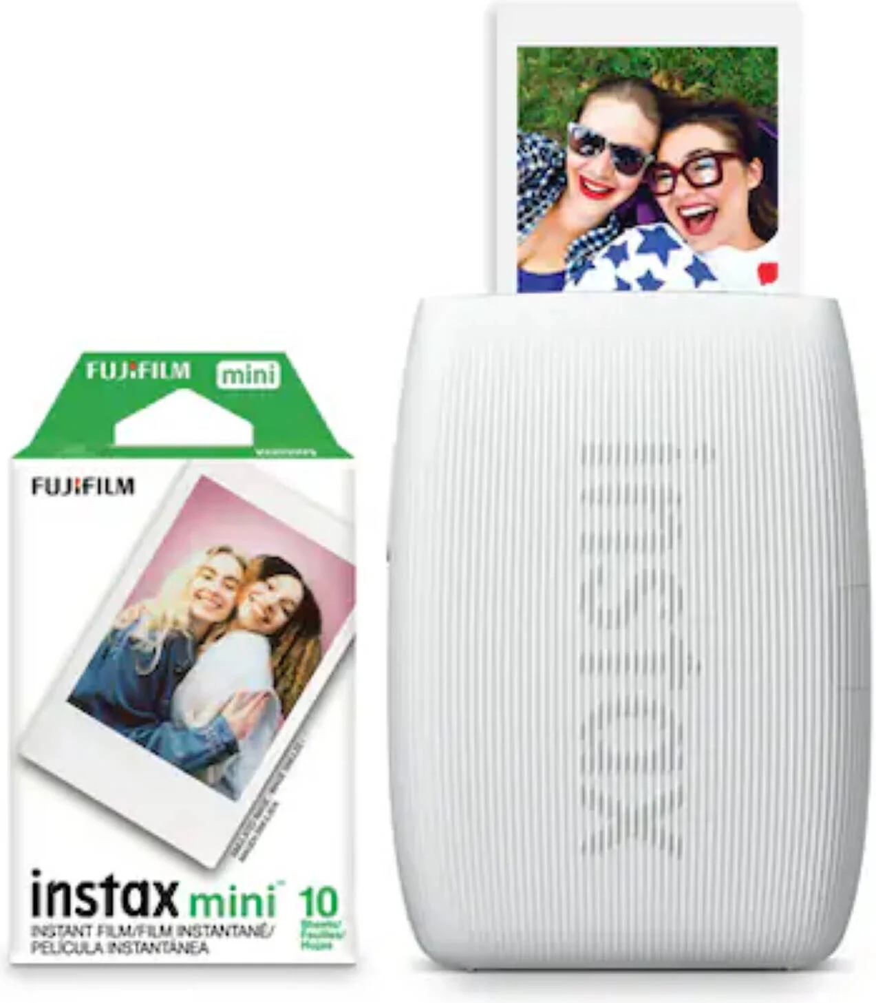 بسته پرینتر موبایل فوجی‌فیلم Instax Mini Link 3، اتصال بلوتوث 5.1، چاپ عکس‌های 2 × 3 اینچی، افزودن جلوه‌های AR سه بعدی از طریق INSTAX AiR Studio، قابل تنظیم، چاپ عکس، سفید رسی | 74101210385