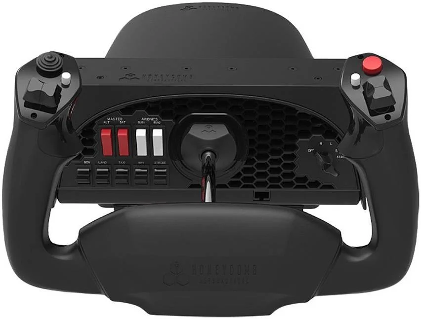 اهرم کنترل پرواز و پنل سوییچ آلفا هانی‌کامب، سوییچ هشت جهته، سوییچ موشکی دو جهته، استارت پنج حالته، چرخش 180 درجه ای یوک، (سازگار با ویندوز PC و مک، مشکی | SB003011)