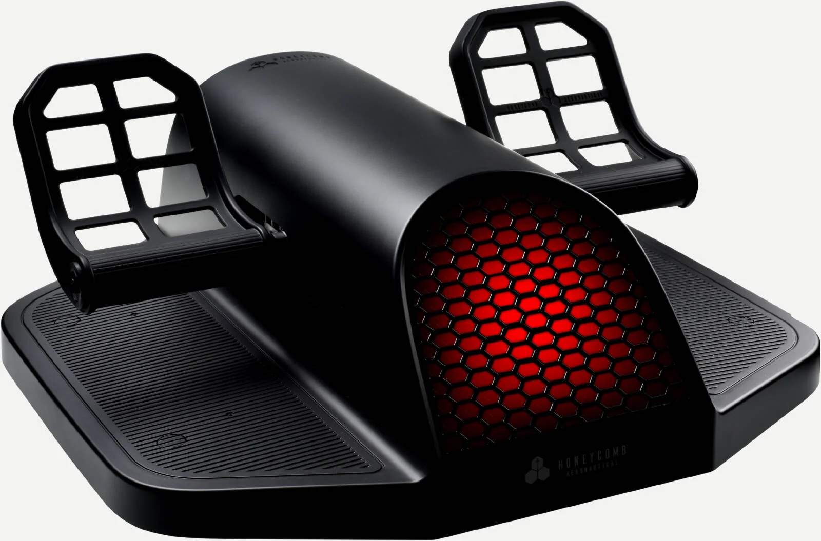 پدال های رادر هانی کامب آیروناتیکال چارلی، سنسورهای دقیق اثر هال، کشش قابل تنظیم، ویژگی های ضد لغزش، سازگار با X-Plane 11، Prepar3D، Microsoft Flight Simulator | HC003073