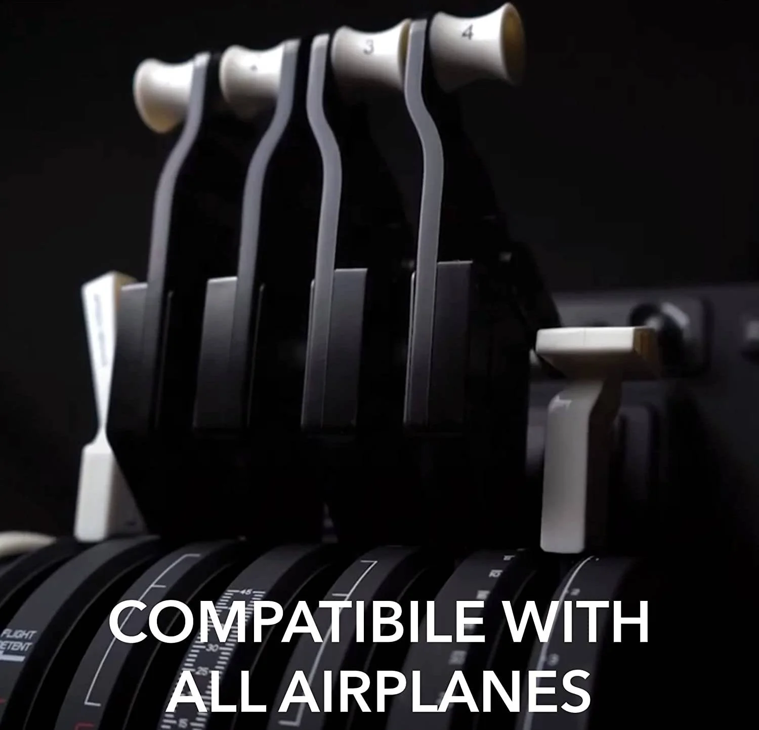 اهرم گاز Honeycomb Aeronautical Bravo، سیستم یکپارچه کابین خلبان، شش اهرم هوانوردی عمومی و شش اهرم تجاری، مشکی | HC003042