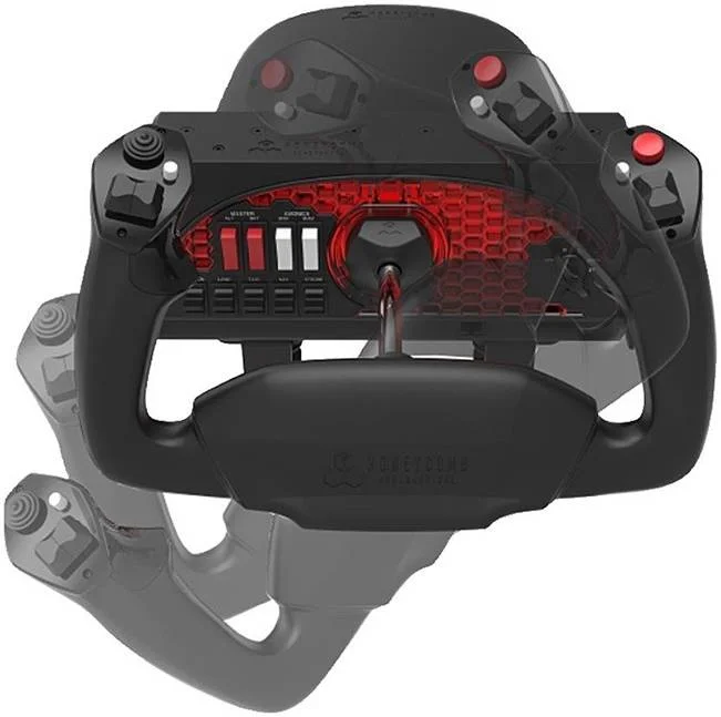 اهرم کنترل پرواز و پنل سوییچ آلفا هانی‌کامب، سوییچ هشت جهته، سوییچ موشکی دو جهته، استارت پنج حالته، چرخش 180 درجه ای یوک، (سازگار با ویندوز PC و مک، مشکی | SB003011)