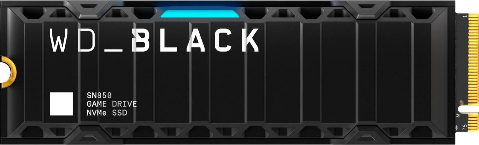 وسترن دیجیتال WD_BLACK SN850 2 ترابایت M.2 2280 PCIe NVMe SSD، سازگار با PS5، سرعت خواندن 7000 مگابایت بر ثانیه و سرعت نوشتن 5100 مگابایت بر ثانیه، PCIe Gen4 x4، طراحی هیت سینک یکپارچه، مشکی | WDBBKW0020BBK-WRSN