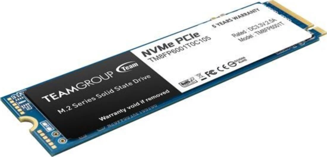 درایو حالت جامد (SSD) Team Group MP33 با ظرفیت 1 ترابایت، M.2 PCI-e NVMe 2280 | TM8FP6001T0C101 درایو حالت جامد (SSD) Team Group MP33 با ظرفیت 1 ترابایت، M.2 PCI-e NVMe 2280 | TM8FP6001T0C101