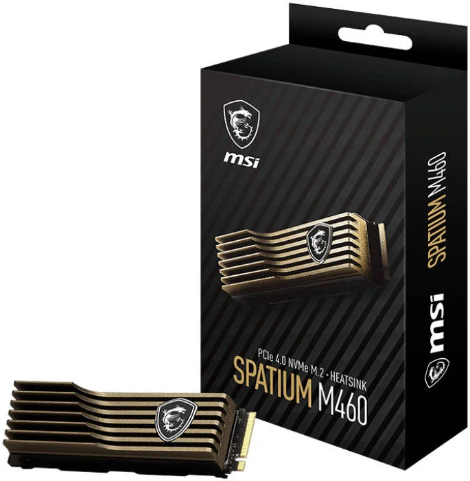 حافظه اس اس دی اینترنال MSI Spatium M460 PCIe Gen4x4 M.2 2280، با هیت سینک، ظرفیت 1 ترابایت، سرعت خواندن ترتیبی 5000 مگابایت بر ثانیه و سرعت نوشتن ترتیبی 4500 مگابایت بر ثانیه، 3D NAND، 600 TBW، مشکی | S78-440L840-P83