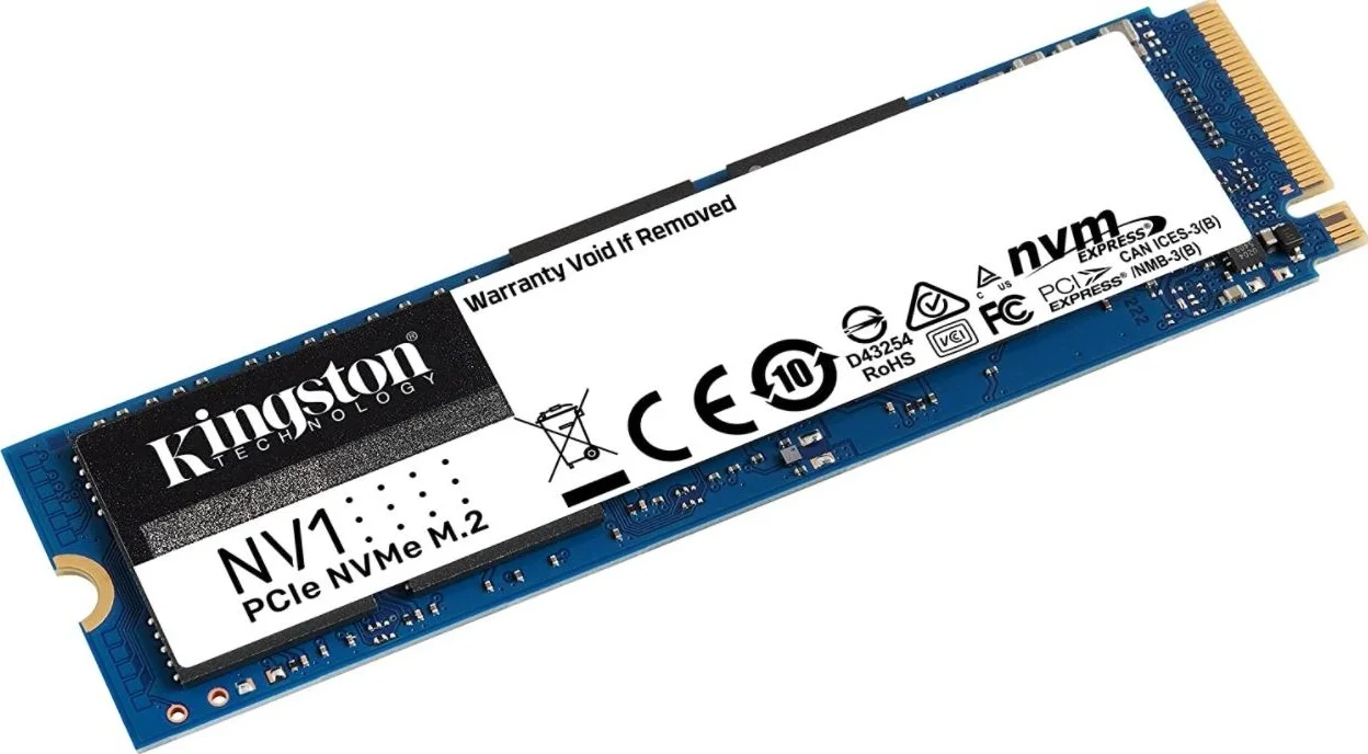 حافظه اس اس دی اینترنال کینگستون NV1 250G M.2 2280 NVMe PCIe، سرعت خواندن تا 2100 مگابایت بر ثانیه و نوشتن تا 1700 مگابایت بر ثانیه، حداکثر مصرف برق 1.5 وات | SNVS/250G