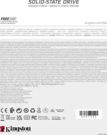 حافظه اس اس دی داخلی کینگستون Fury Renegade 2000G (2 ترابایت)، PCIe Gen 4.0 NVMe، M.2 2280، سرعت خواندن تا 7300 مگابایت بر ثانیه، سرعت نوشتن 7000 مگابایت بر ثانیه، TLC Nand، دو طرفه | SFYRD/2000G