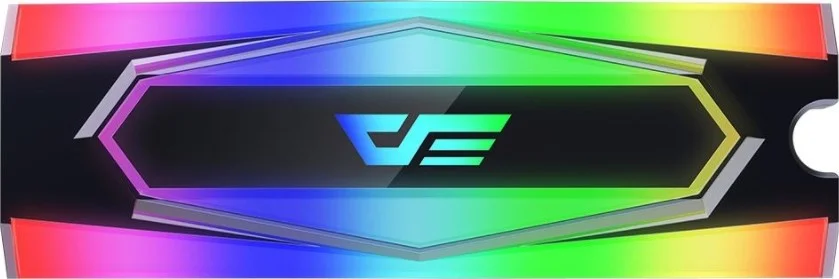 هیت سینک درایو حالت جامد M.2 آلومینیومی دارک فلش DM2 ARGB، دفع حرارت، خنک کننده رادیاتوری، پدهای حرارتی سیلیکونی، خنک کننده M2 NGFF 2280 | DM2 ARGB