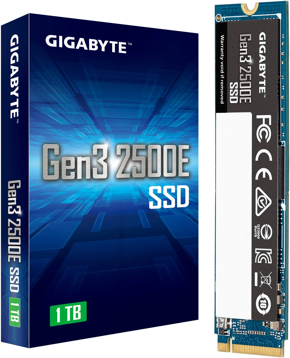 حافظه اس اس دی داخلی GIGABYTE Gen3 2500E، ظرفیت 1 ترابایت، PCIe 3.0x4، رابط NVMe 1.3، فرم فاکتور M.2 2280، سرعت خواندن ترتیبی تا 2400 مگابایت بر ثانیه و سرعت نوشتن ترتیبی تا 1800 مگابایت بر ثانیه | G325E1TB
