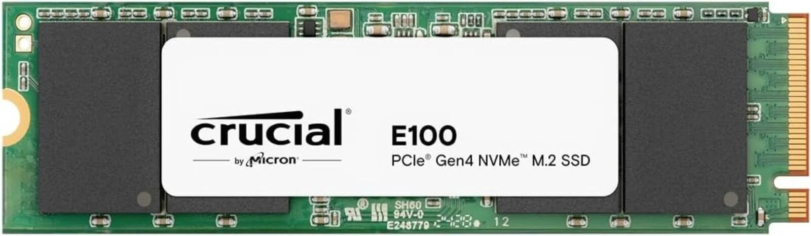 حافظه اس اس دی داخلی کروشیال E100 با ظرفیت 1 ترابایت، M.2 NVMe PCIe Gen4، سرعت تا 5,000 مگابایت بر ثانیه، سازگار با لپ تاپ و کامپیوتر، بادوام و قابل اعتماد | CT1000E100SSD8
