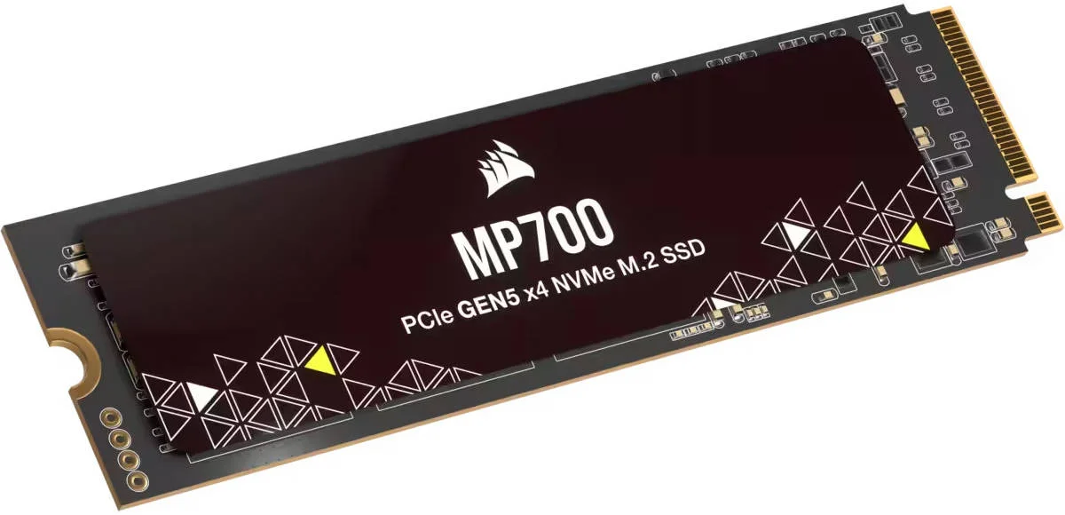 حافظه اس اس دی اینترنال CORSAIR MP700 با ظرفیت 1 ترابایت، GEN5 PCIe x4 M.2 NVMe، سرعت خواندن تا 9500 مگابایت بر ثانیه و سرعت نوشتن تا 8500 مگابایت بر ثانیه، فلش مموری 3D TLC NAND، استقامت 700TBW، 1600000 ساعت MTBF | CSSD-F1000GBMP700R2