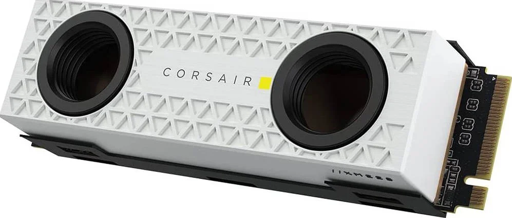 حافظه اس اس دی داخلی 2 ترابایتی Corsair MP600 Pro XT Hydro X Edition، 3D TLC NAND، سرعت خواندن تا 7100 مگابایت بر ثانیه، سرعت نوشتن تا 6800 مگابایت بر ثانیه، رابط PCIe Gen 4.0 x4، فرم فاکتور M.2 2280، سفید | CSSD-F2000GBMP600PHXTW