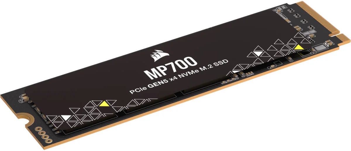 حافظه اس اس دی اینترنال CORSAIR MP700 با ظرفیت 1 ترابایت، GEN5 PCIe x4 M.2 NVMe، سرعت خواندن تا 9500 مگابایت بر ثانیه و سرعت نوشتن تا 8500 مگابایت بر ثانیه، فلش مموری 3D TLC NAND، استقامت 700TBW، 1600000 ساعت MTBF | CSSD-F1000GBMP700R2