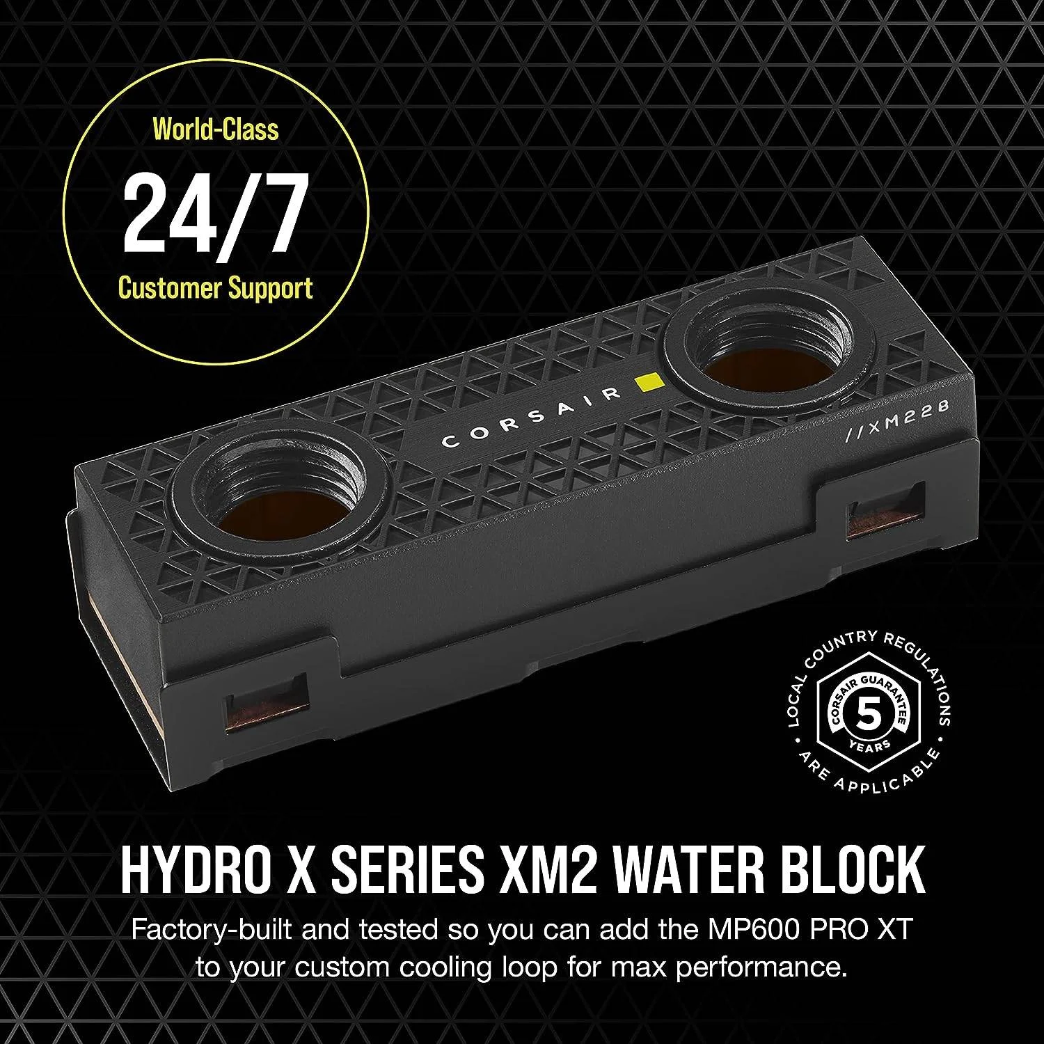 حافظه اس اس دی داخلی 4 ترابایتی Corsair MP600 Pro XT Hydro X Edition، فناوری 3D TLC NAND، سرعت خواندن تا 7100 مگابایت بر ثانیه، سرعت نوشتن تا 6800 مگابایت بر ثانیه، رابط PCIe Gen 4.0 x4، فرم فاکتور M.2 2280، مشکی | CSSD-F4000GBMP600PHXT حافظه اس اس دی داخلی 4 ترابایتی Corsair MP600 Pro XT Hydro X Edition، فناوری 3D TLC NAND، سرعت خواندن تا 7100 مگابایت بر ثانیه، سرعت نوشتن تا 6800 مگابایت بر ثانیه، رابط PCIe Gen 4.0 x4، فرم فاکتور M.2 2280، مشکی | CSSD-F4000GBMP600PHXT