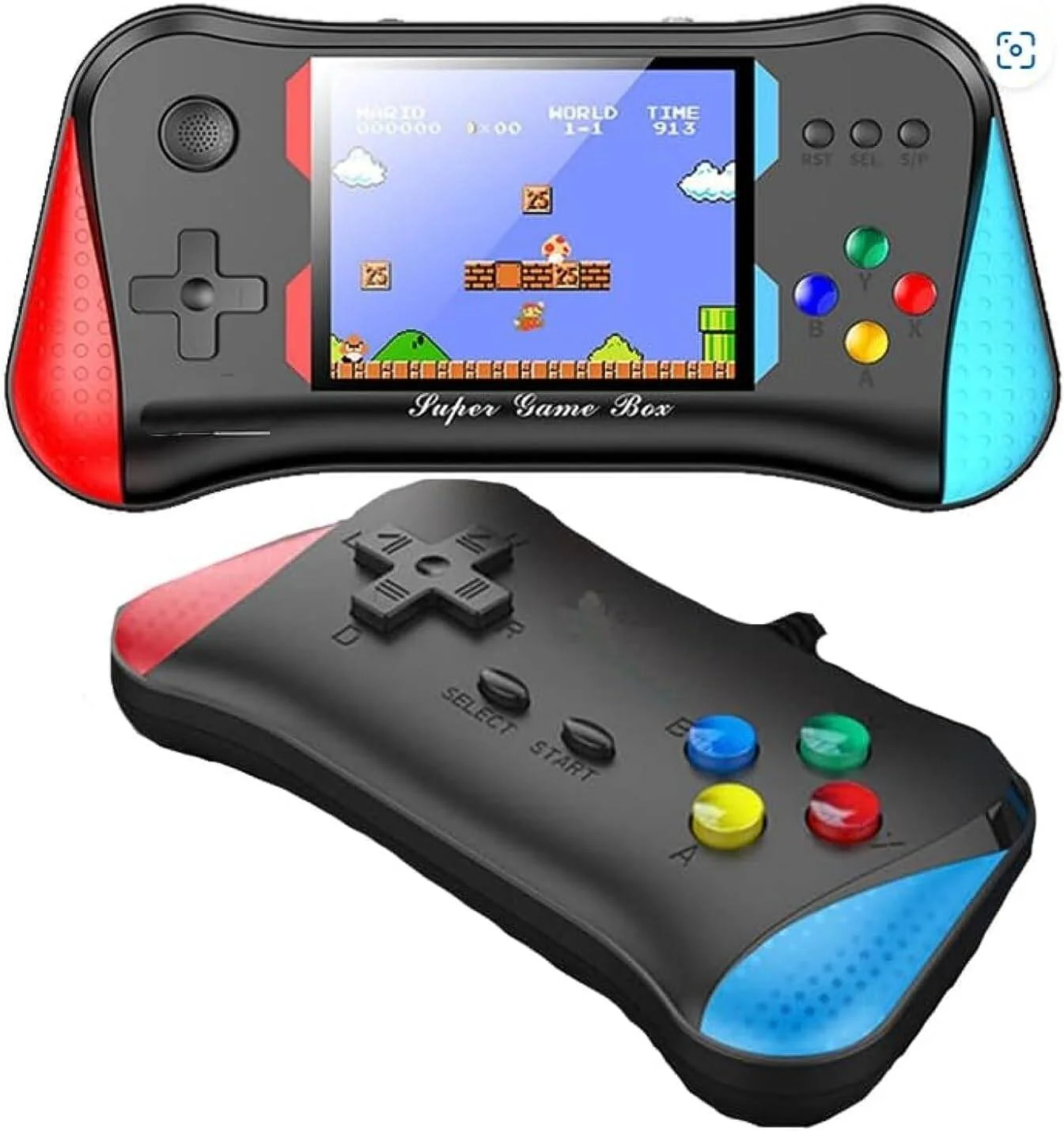 کنسول بازی دستی برای کودکان و بزرگسالان، صفحه نمایش 3.5 اینچی LCD، کنسول بازی ویدیویی دستی یکپارچهسازی با سیستمعامل، دارای 500 بازی ویدیویی کلاسیک از پیش نصب شده با باتری قابل شارژ، پشتیبانی از 2 بازیکن و اتصال تلویزیون (A) کنسول بازی دستی برای کودکان و بزرگسالان، صفحه نمایش 3.5 اینچی LCD، کنسول بازی ویدیویی دستی یکپارچهسازی با سیستمعامل، دارای 500 بازی ویدیویی کلاسیک از پیش نصب شده با باتری قابل شارژ، پشتیبانی از 2 بازیکن و اتصال تلویزیون (A)