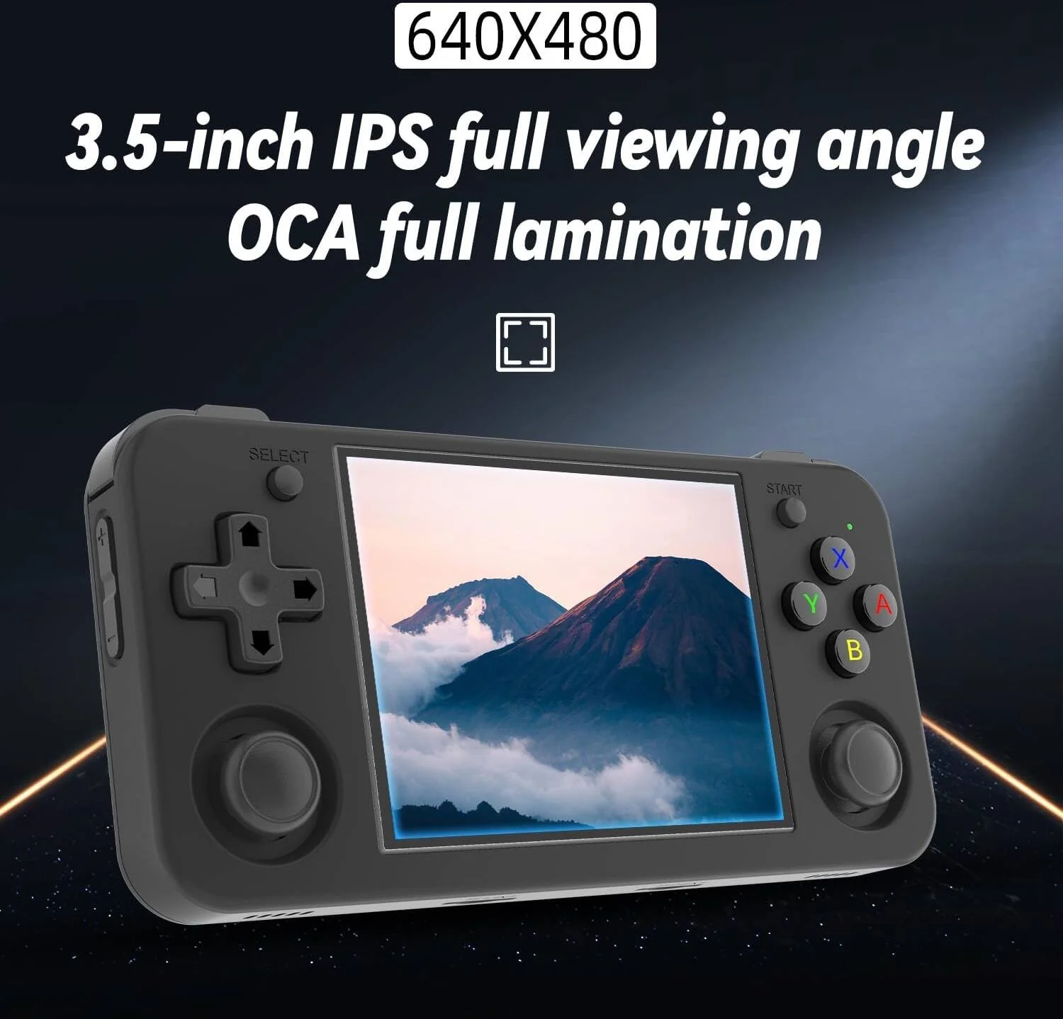 کنسول بازی دستی رترو ANBERNIC RG35XX H با 5000 بازی، صفحه نمایش 3.5 اینچی IPS OCA، تراشه سیستم لینوکس، H700 چهار هسته ای ARM Cortex-A53 1.5GHz، 64 گیگابایت، 3300mAh، مشکی | RG35XX H-BLK