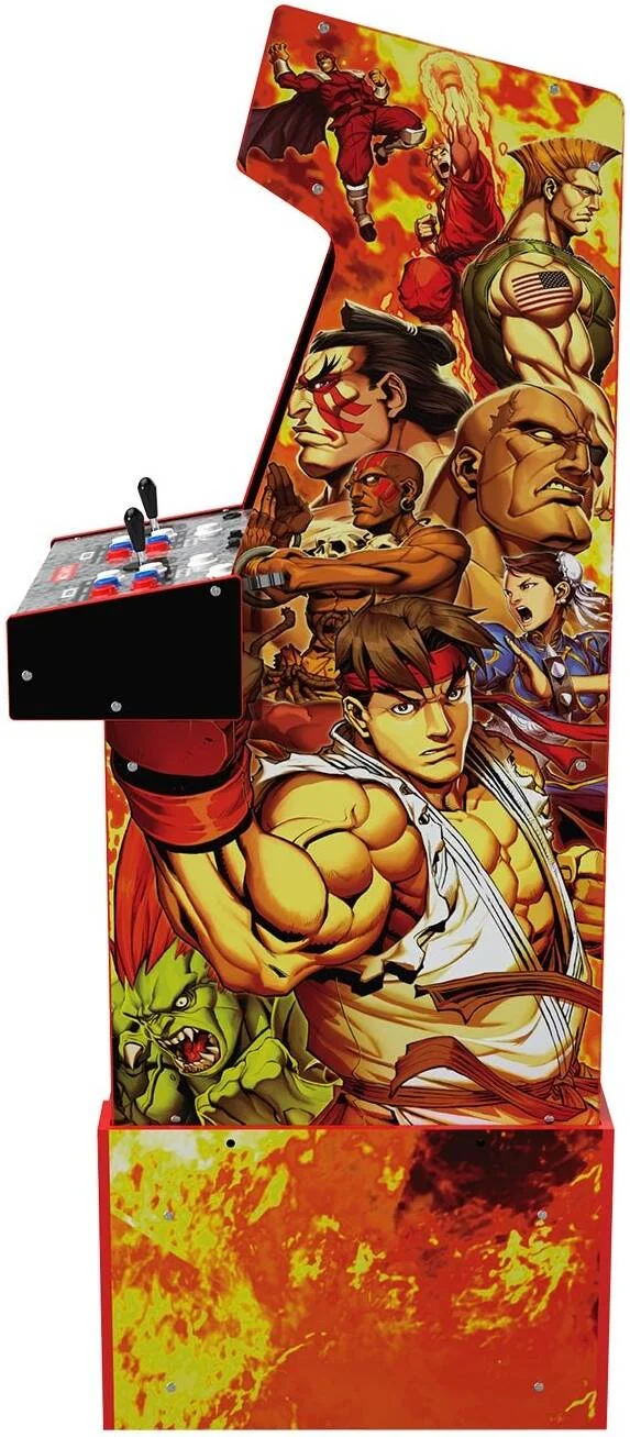 دستگاه بازی آرکید کپکام مدل Yoga Flame Edition از Arcade1Up، صدای قابل تنظیم، محافظ صفحه نمایش شفاف، بند ضد واژگونی | LEGACY-ARCADE
