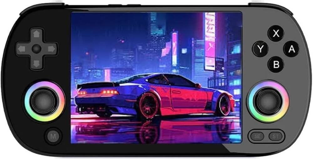 کنسول بازی دستی رترو ANBERNIC RG40XX H، صفحه نمایش 4.0 اینچی IPS، سیستم لینوکس، کارت TF 64 گیگابایتی با 5488 بازی، پشتیبانی از خروجی HDMI TV، وای فای 5G بلوتوث 4.2، مشکی | RG40XX H