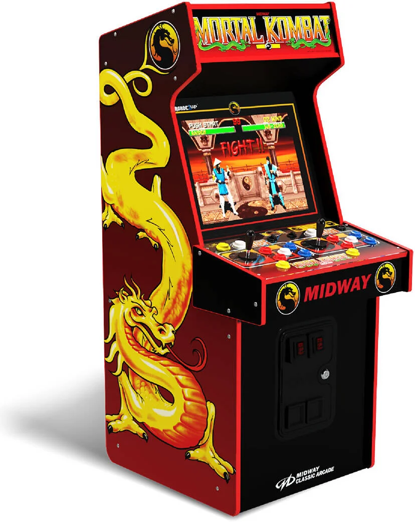 دستگاه بازی آرکید Arcade1Up Midway Legacy Mortal Kombat نسخه سی‌اُمین سالگرد با وای‌فای، تنظیم صدا، محافظ صفحه نمایش شفاف، بند ضد واژگونی | A1UP-MK30th-AM