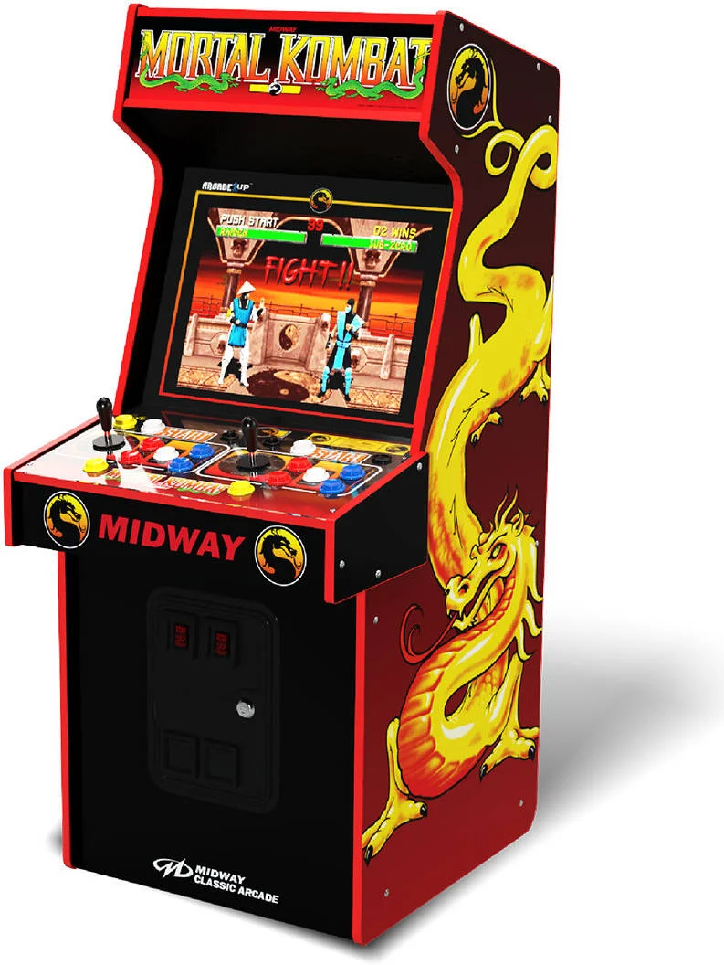 دستگاه بازی آرکید Arcade1Up Midway Legacy Mortal Kombat نسخه سی‌اُمین سالگرد با وای‌فای، تنظیم صدا، محافظ صفحه نمایش شفاف، بند ضد واژگونی | A1UP-MK30th-AM